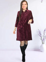 VESTIDO CORTO CAPA CAMISERO GAMUZADO