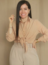 CAMISA LAZO COLOR ENTERO