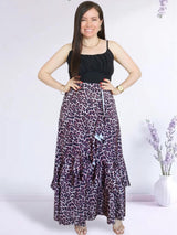 MAXIFALDA VUELOS PEQUEÑOS ESTAMPADO ANIMAL PRINT