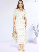 MAXIVESTIDO PRETINA DRAPEADA IVORY