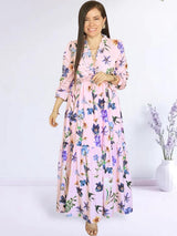 MAXIVESTIDO FULL BOBOS ESTAMPADO ROSA