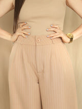 PANTALÓN PALAZO SASTRE RAYAS