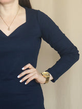 MAXIVESTIDO RIB ESCOTE CORAZÓN