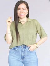 POLO TEJIDO CUELLO CAMISERO