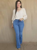 SWEATER CUELLO V TRENZAS