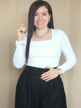 POLO RIB ESCOTE CUADRADO