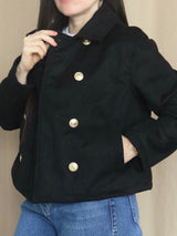 ABRIGO CORTO BOTONES CON POLAR