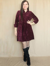 VESTIDO CORTO CAPA CAMISERO GAMUZADO