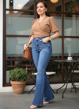 PANTALÓN FLARE JEAN SUPER ESTRETCH