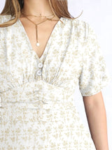 MAXIVESTIDO PRETINA DRAPEADA IVORY