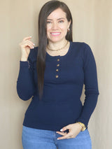 POLO RIB BOTONES EN BUSTO