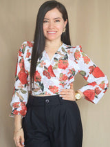 BLUSA LAZO ESTAMPADA