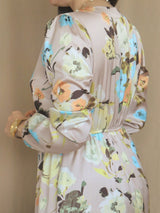 MAXIVESTIDO 2 TIEMPOS ESTAMPADO NUDE