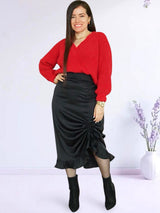 FALDA CON REGULADOR COLOR ENTERO