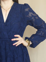 VESTIDO CORTO 2 CAPAS AZUL