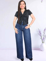 PANTALÓN PALAZO JEAN KALESSY