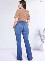 PANTALÓN FLARE JEAN SUPER ESTRETCH