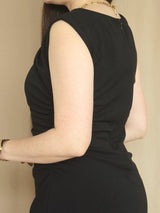 VESTIDO CORTO DRAPEADO NEGRO