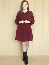 VESTIDO CORTO CON CUELLO