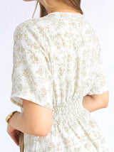 MAXIVESTIDO PRETINA DRAPEADA IVORY