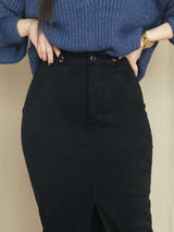 FALDA MIDI ABERTURA CENTRAL