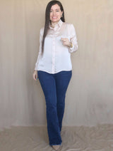 CAMISA BÁSICA GASA COLOR ENTERO