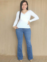 POLO RIB ESCOTE CRUZADO