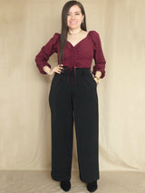 PANTALÓN PALAZO CON ELÁSTICO