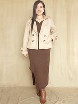 ABRIGO CORTO HEBILLAS CON POLAR