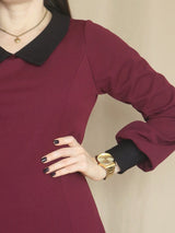 VESTIDO CORTO CON CUELLO