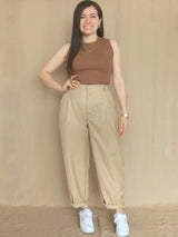 PANTALÓN SLOUCHY SASTRE TAPAS BEIGE