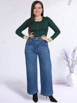 PANTALÓN SEMI PALAZO JEAN PETIT