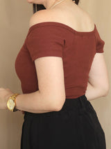 POLO RIB ESCOTE CORAZÓN CON PLIEGUES