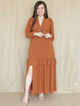 MAXIVESTIDO HEBILLA CON BOBO CENTRAL LACRE ENTERO