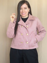 ABRIGO CORTO BOTONES CON POLAR