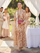 MAXIVESTIDO FULL BOBOS ESTAMPADO MELÓN