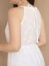 MAXIVESTIDO CUELLO HALTER 2 TIEMPOS HUESO ENTERO