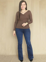 POLO RIB ESCOTE CRUZADO