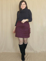 FALDA SHORT CARGO VINO UVA