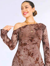 MAXIVESTIDO MESH ASIMÉTRICO