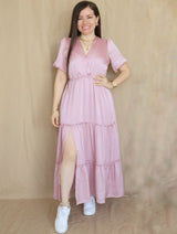 MAXIVESTIDO 3 TIEMPOS ROSA ENTERO