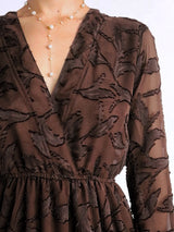 VESTIDO CORTO 2 CAPAS CHOCOLATE