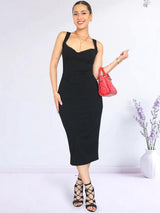 CONJUNTO CORSET CON COPAS NEGRO