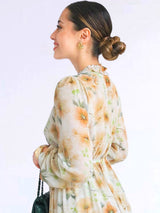 MAXIVESTIDO FULL BOBOS ESTAMPADO VERDE