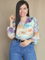 BLUSA LAZO ESTAMPADA