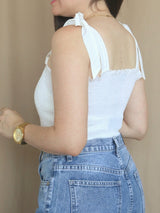 TOP MULTIAGUJA CON LAZOS COLOR ENTERO