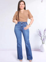 PANTALÓN FLARE JEAN SUPER ESTRETCH