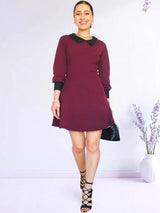 VESTIDO CORTO CON CUELLO