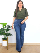 PANTALÓN FLARE JEAN SUPER ESTRETCH WAYI