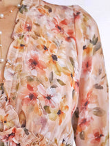 MAXIVESTIDO FULL BOBOS ESTAMPADO MELÓN